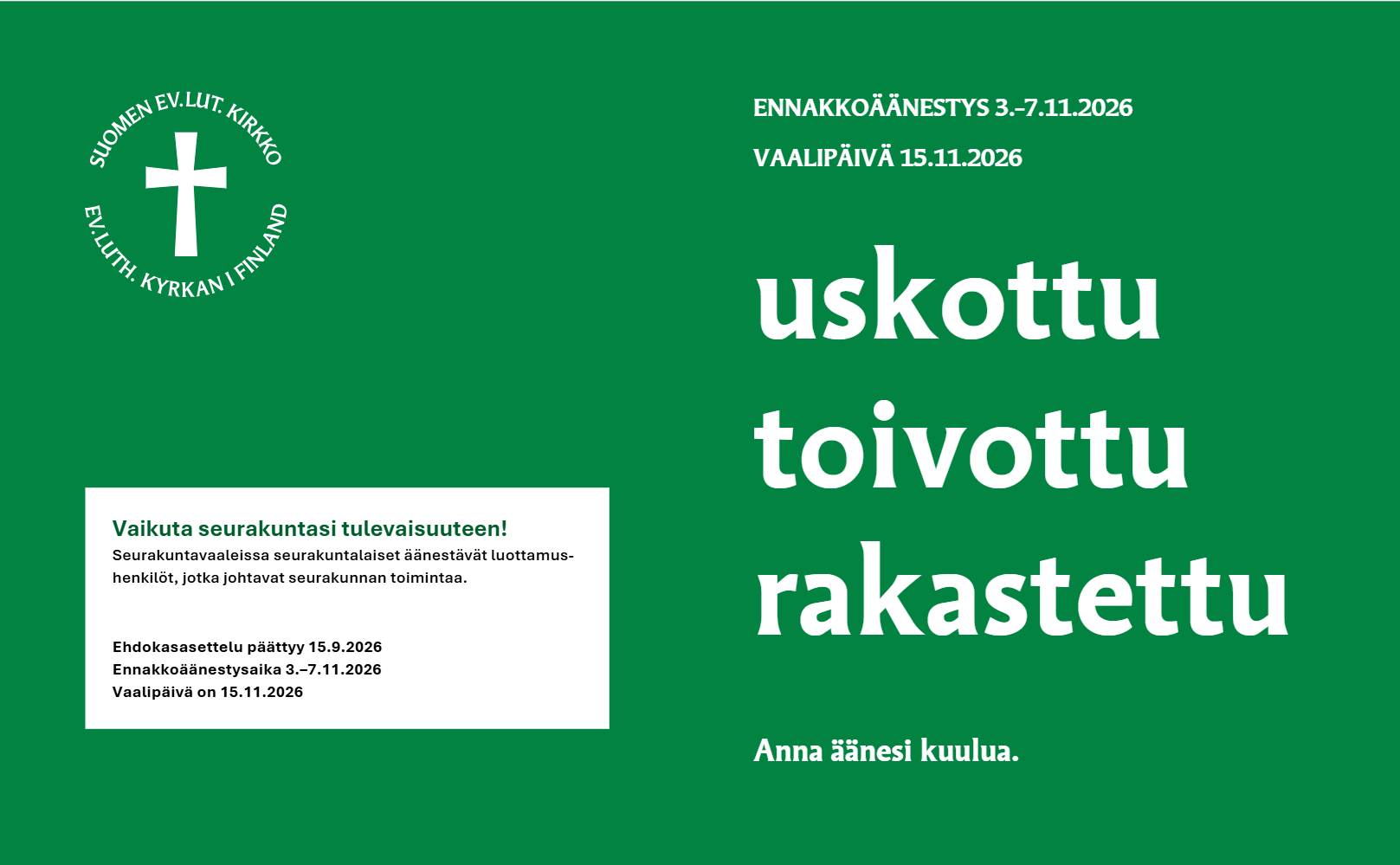 uskottu toivottu rakastettu